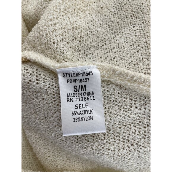 PS Kate Sweater Size Small/Medium Pullover Cream Tan Colorblock Comfort Knitwear - Picture 4 of 7